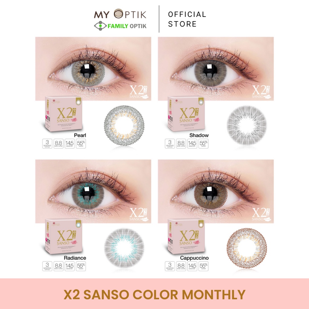 X2 Sanso Color Softlens Warna Monthly