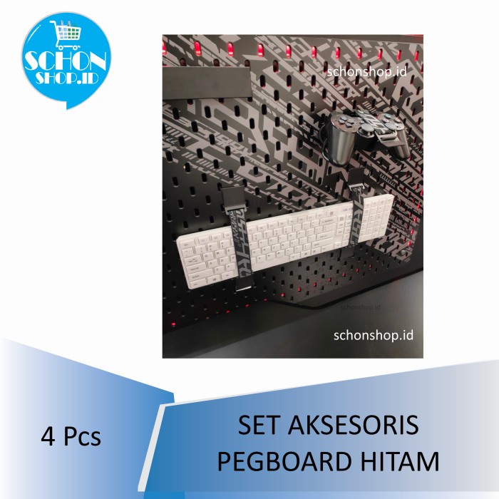 

AKSESORIS PEGBOARD SET ISI 4 PCS HITAM SCUPPL