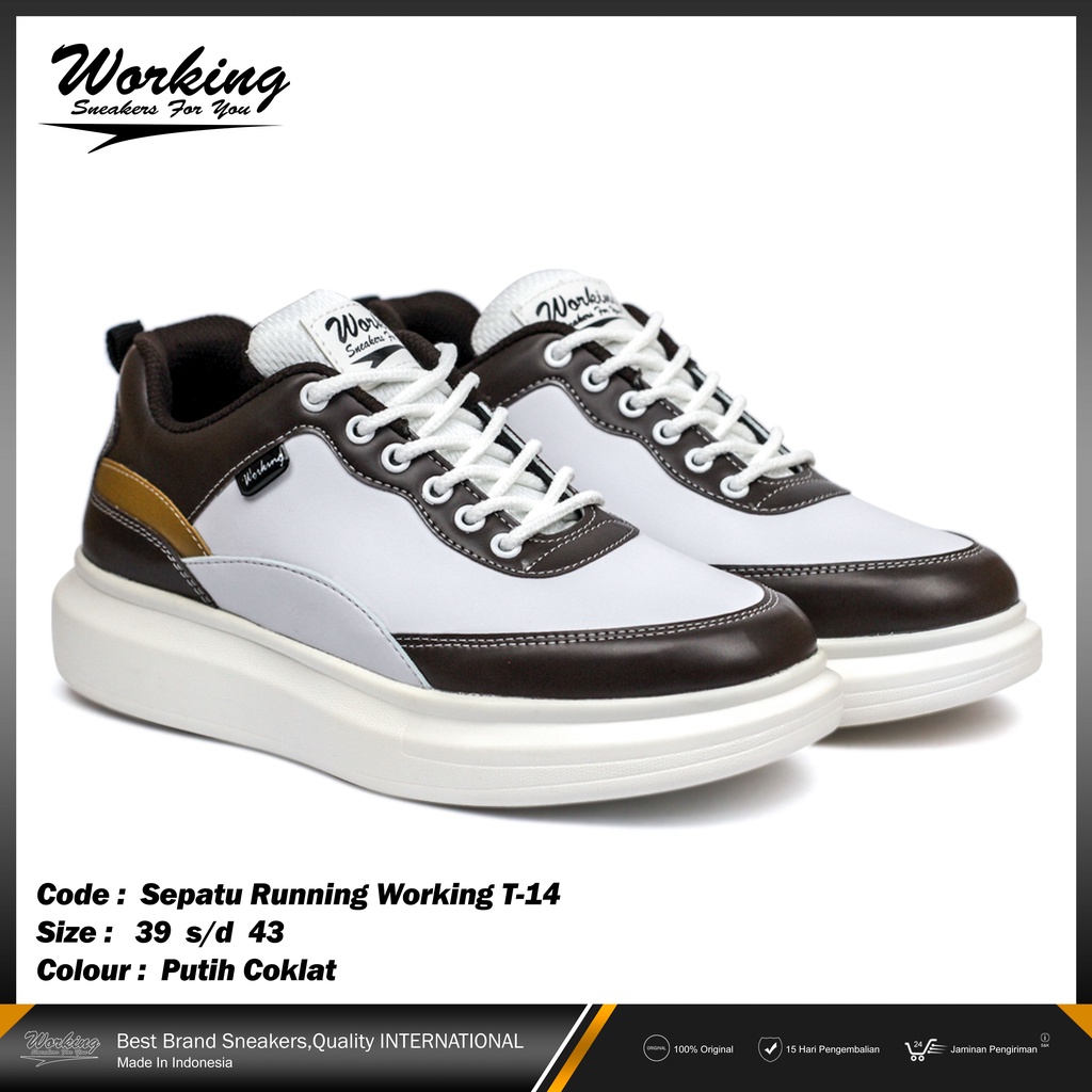 Sepatu Pria Kasual Terbaru Working T-14 Size 39-43