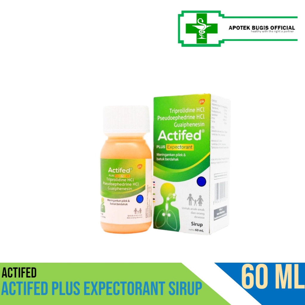 Actifed per botol 60 ml (Hijau/Merah/Kuning) | Obat Batuk, Flu &amp; Pilek