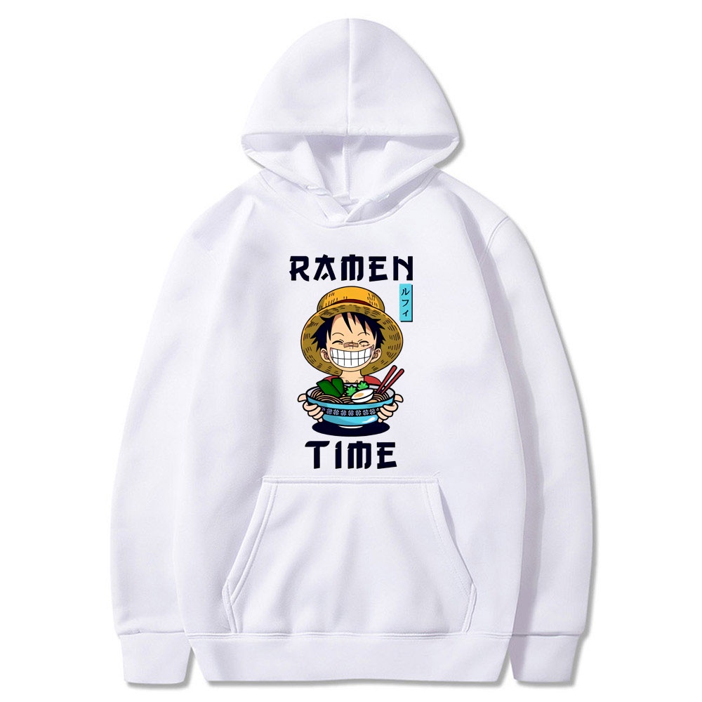 RAMEN TIME ONE PIECE Jumper Hoodie II  Sweater Hoodie Trendy II Sweter Oblong Topi Sz M - XL ( Pria &amp; Wanita / Anak &amp; Dewasa )