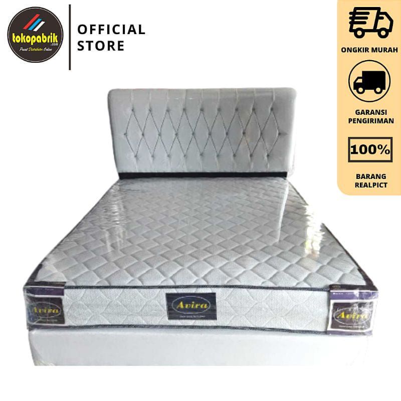 Satu Set Divan Sandaran Spring bed - Set Dipan dan Kasur Springbed - Set Ranjang Kasur Ukuran 160x20