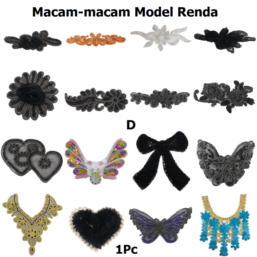 Bahan Renda Bordir Dada Renda Kembang Renda Leher Renda Baju Renda Kain Renda Accesoris Type D Harga