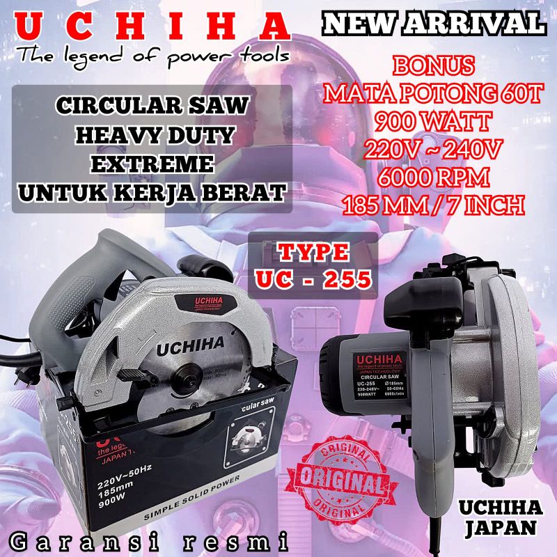 promo Circular saw7inc merk Uchiha japan type UC 255 HEAVY DUTY extreme Import