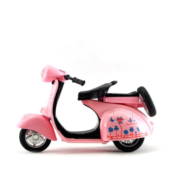 Promo Diecast Miniatur Motor Classic - Merah Muda Diskon