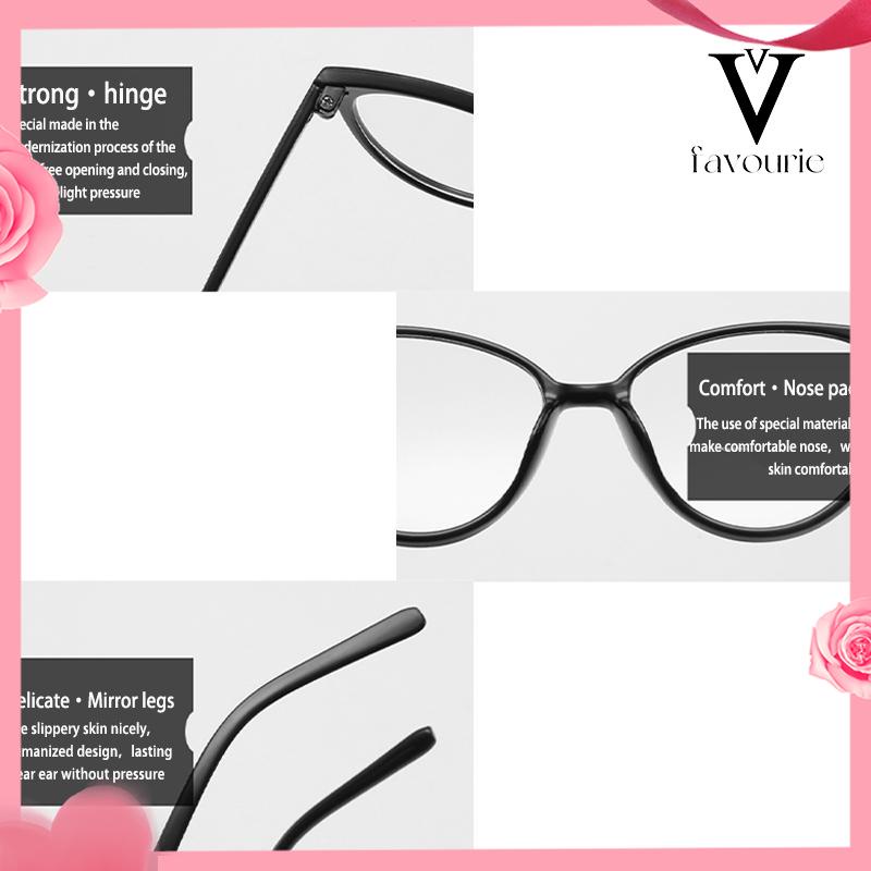 CODkacamata Korea Wanita Kacamata Anti Radiasi Retro Wanita Fashion Cat Eye Eyeglasses Versatile Optical Glasses UV400 Bingkai-FA