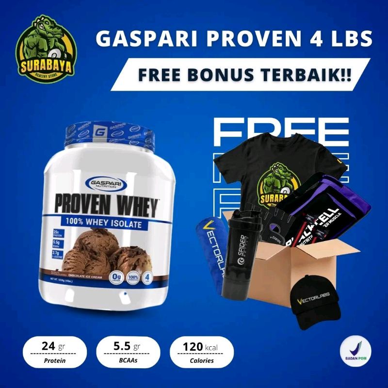 Gaspari Nutrition Proven 4 Lbs Whey Protein Isolate 100%