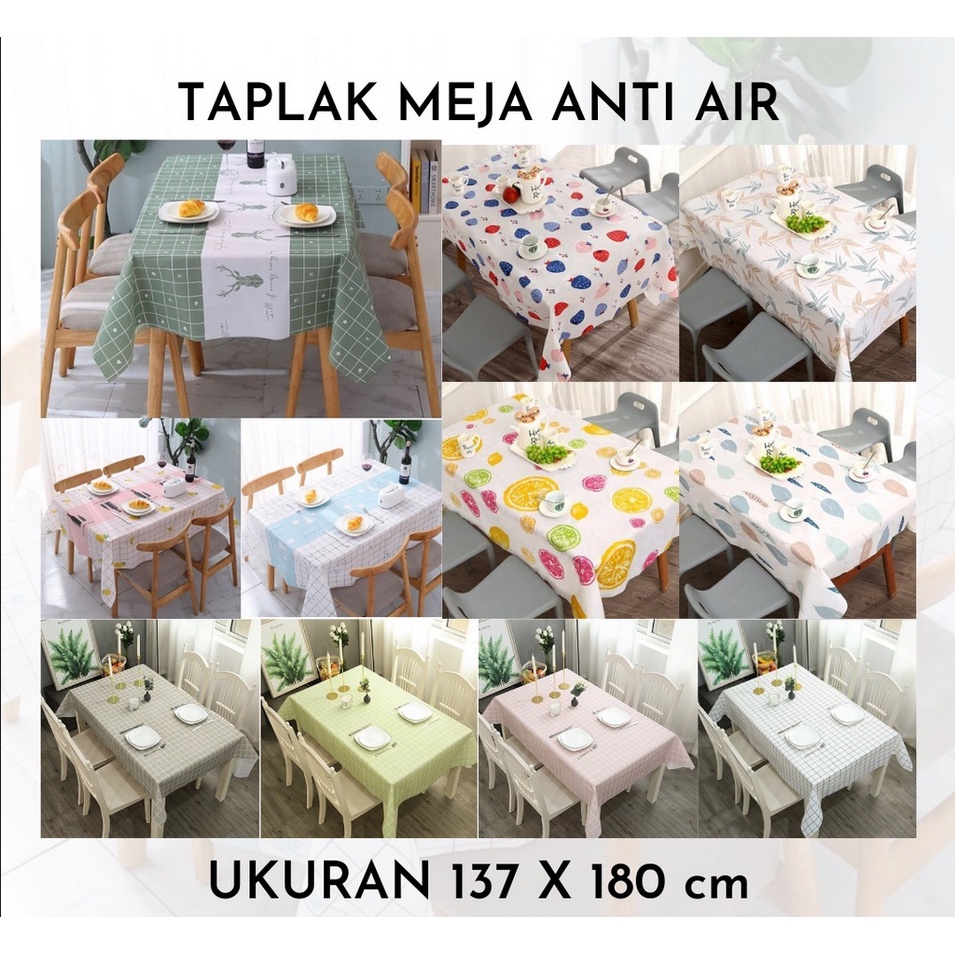 Taplak Meja Motif Anti Air Taplak Meja Cantik Medium Kotak Persegi Karakter Bergambar