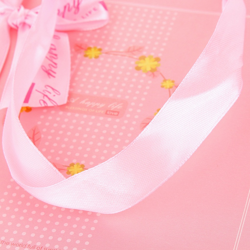 PAOPAO Paperbag A Happy Life Love Pink Cute Tas Kado Goodie Bag Premium