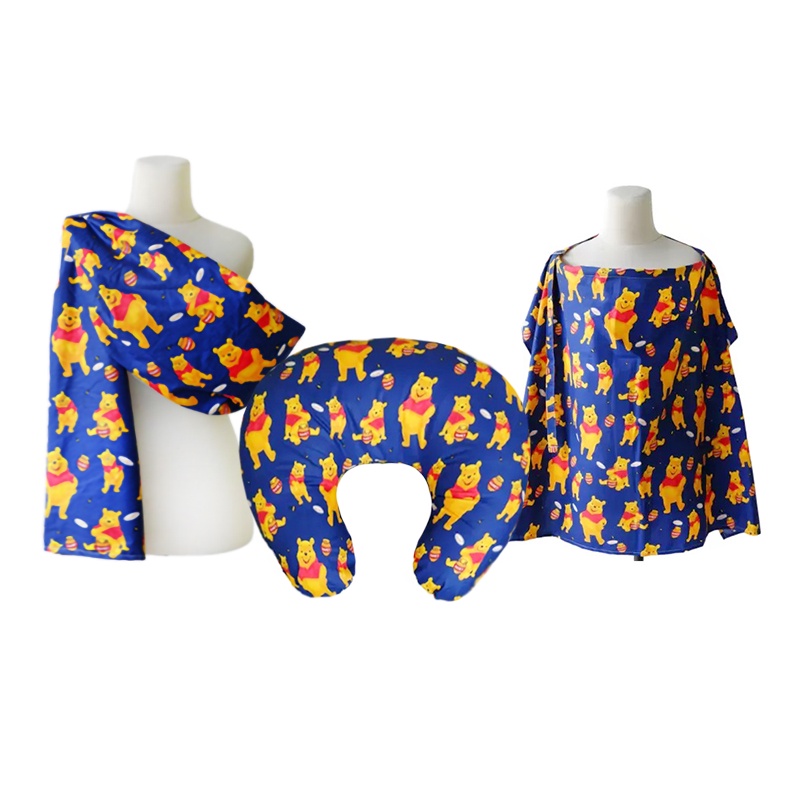 Paket 3in1 Bantal Menyusui Apron Menyusui dan Gendongan Cukin Karakter