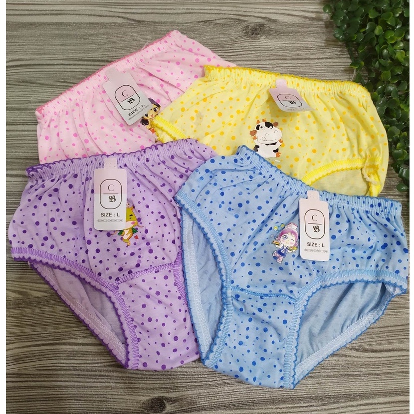 3 Pcs CD Celana Dalam Anak Perempuan motif lucu / size S M L XL / Bahan Lembut Katun