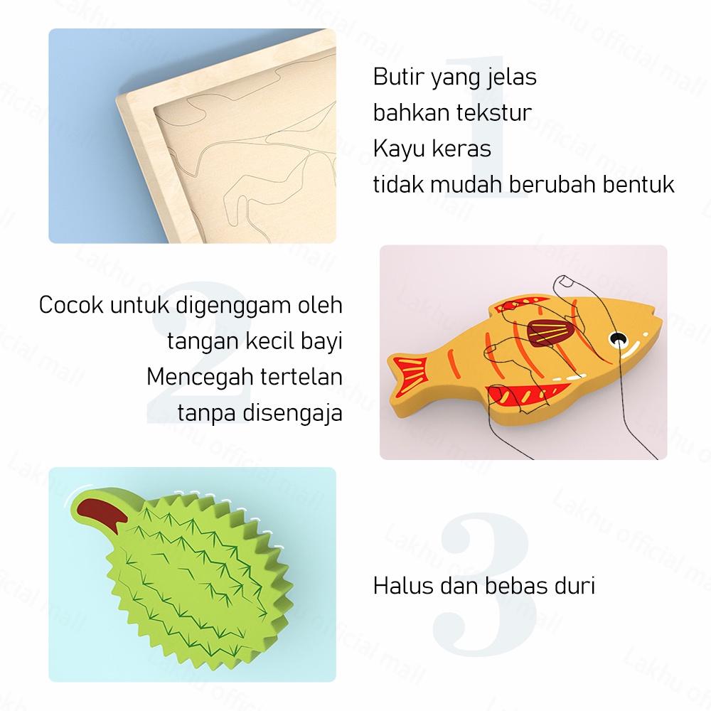 JCHO Wooden puzzle kayu anak puzzle edukasi anak jigsaw puzzle