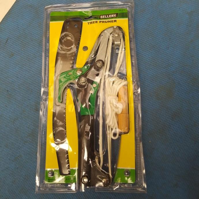 Gunting Dahan Baja Karbon Ranting Pohon Tali Panjang