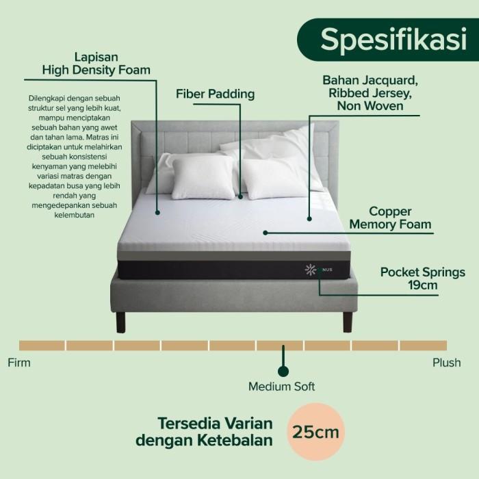 Kasur Spring Bed Hybrid Zinus Memory Foam Motion Isolation In a Box