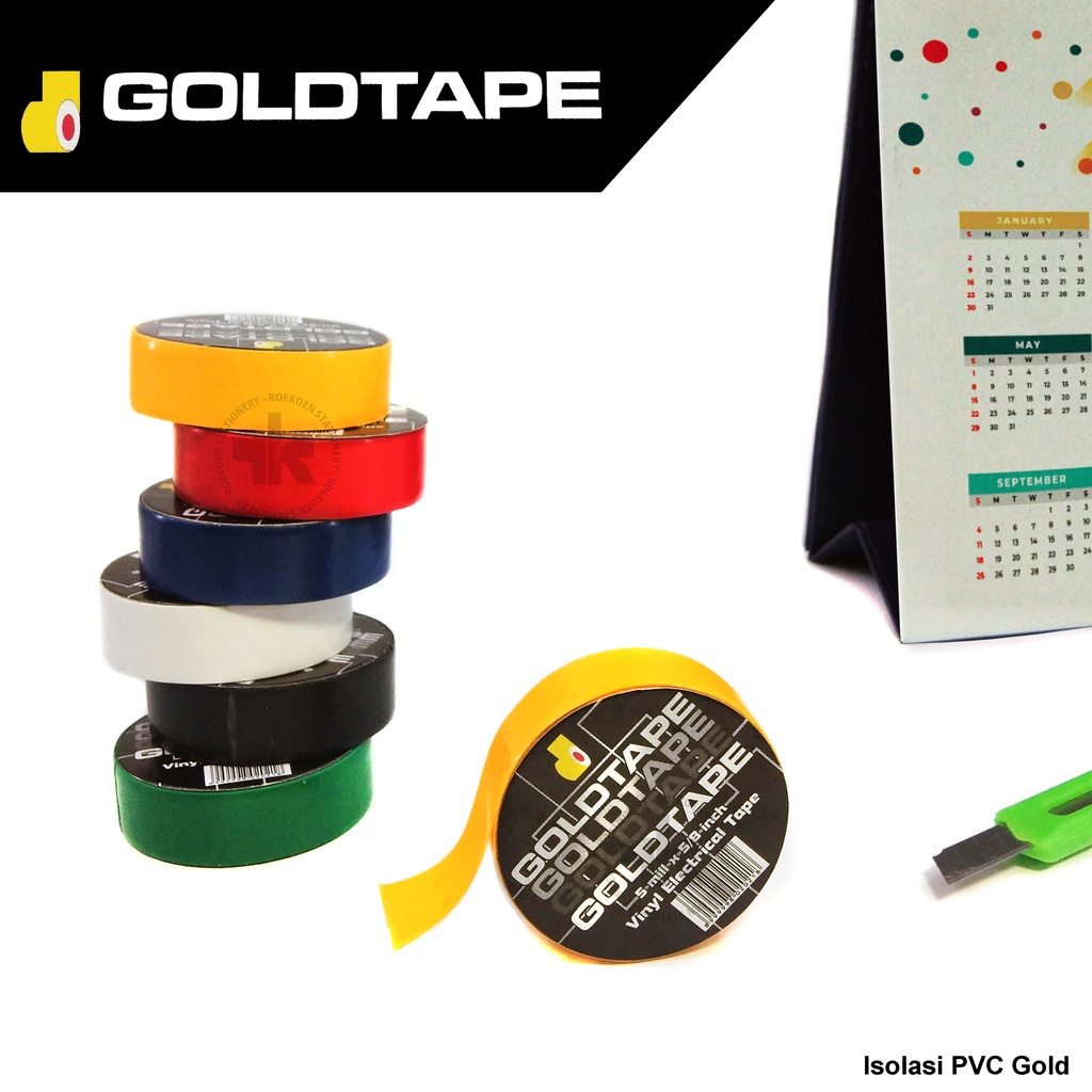 

Goldtape Isolasi Electrical PVC 5mil x 5/8