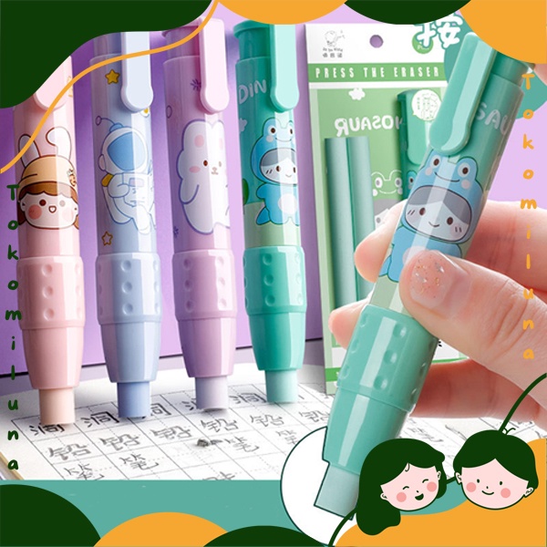 

Penghapus mekanik press the eraser lucu cute bisa refill HB1238