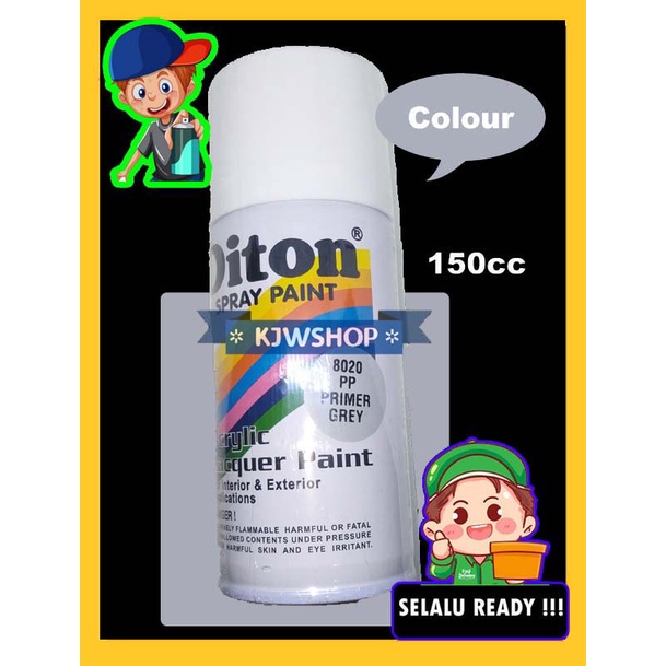 Diton PP Primer Grey 8020 Diton Cat Semprot Spray Dasar 150cc Epoxy E Poxi Epoxi Pylox PP Primer Pil