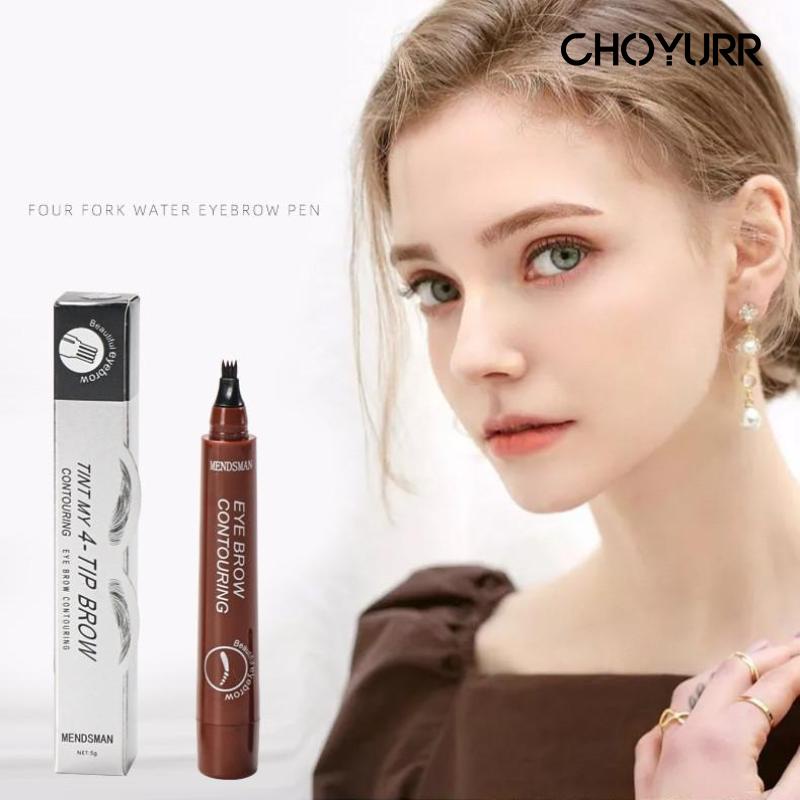 【COD】Pencil Alis Waterproof 4 Fork Tip Original Eyebrow Korea Pensil AlisCetar Pena Eyebrow Pen Sweat-proof Lasting Pensil Alis Tahan Air Tahan Lama-CH