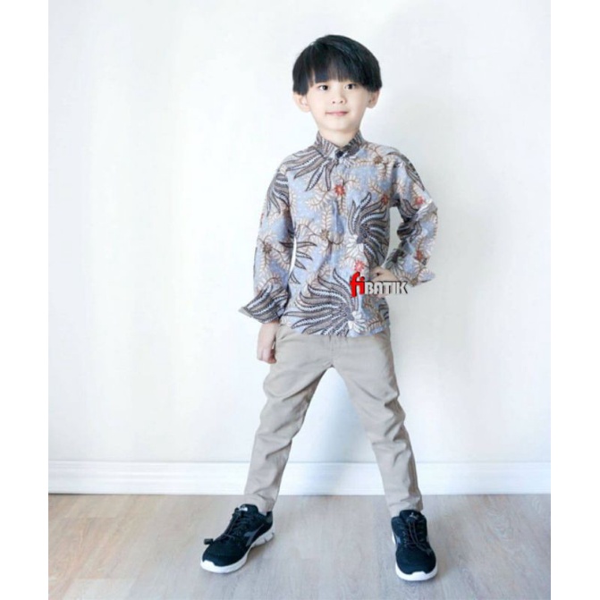 (BISA COD) KEMEJA BATIK ANAK COWOK LENGAN PANJANG//BAJU BATIK ANAK COWOK//BATIK ANAK LAKI LAKI USIA 2-12 th// KEMEJA ANAK MODERN