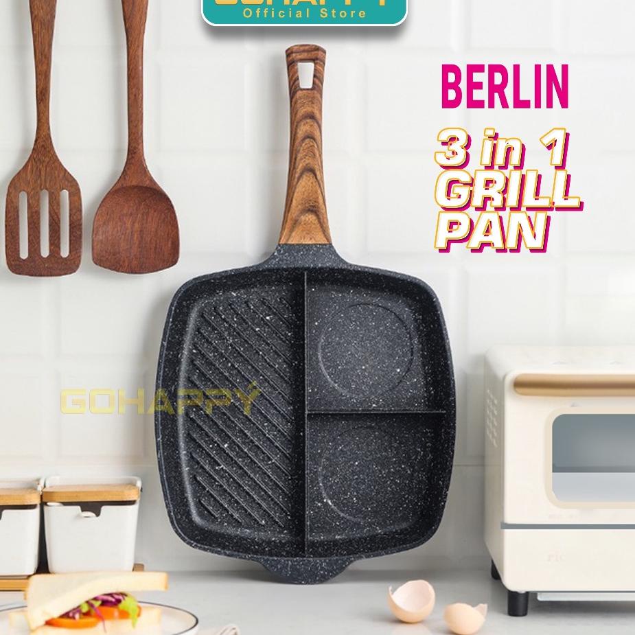 Terbaik MULTI GRILL PAN (Gratis Ongkir,) ALAT  PEMANGGANG / PANCI PANGGANG ANTI LENGKET SET Panggang