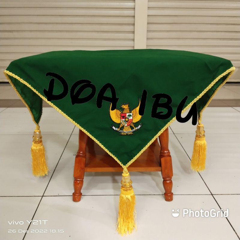 

best seller alas baki paskibra alas baki upacara bendera pake bandulan warna hijau ready stock
