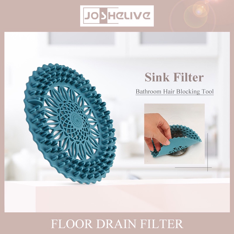 ღ Filter Mesh Saluran Pembuangan Kamar Mandi Dapur Rambut Anti-Blocking Alat Mencuci Sayuran Sampah Wastafel Lantai Drain Cover Filter