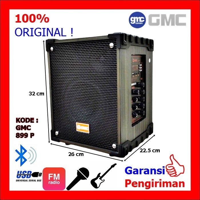 (COD) Speaker Bluetooth Speaker Gitar Bluetooth GMC 899 P ( 899 P )