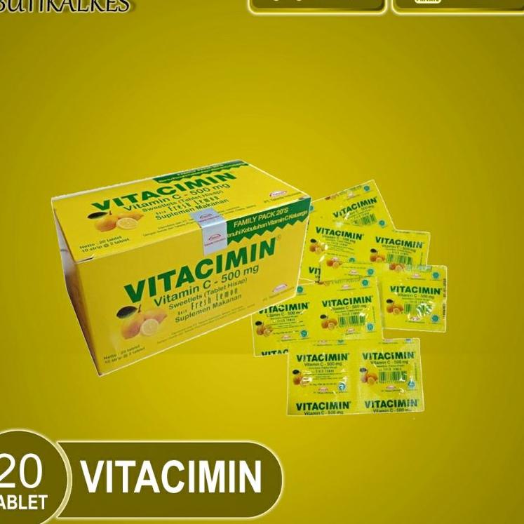 

⚡COD⚡ ❤BUTIK ALKES ❤ vitacimin lemon isi 10 strip atau 20tablet