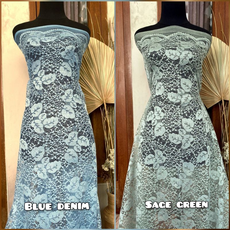 BROKAT DAUN/ LACE BAHAN KEBAYA. KAIN BROKAT. BRUKAT