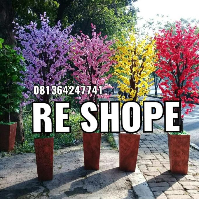 Bunga Hias Plastik Pohon Sakura Tinggi 170cm .