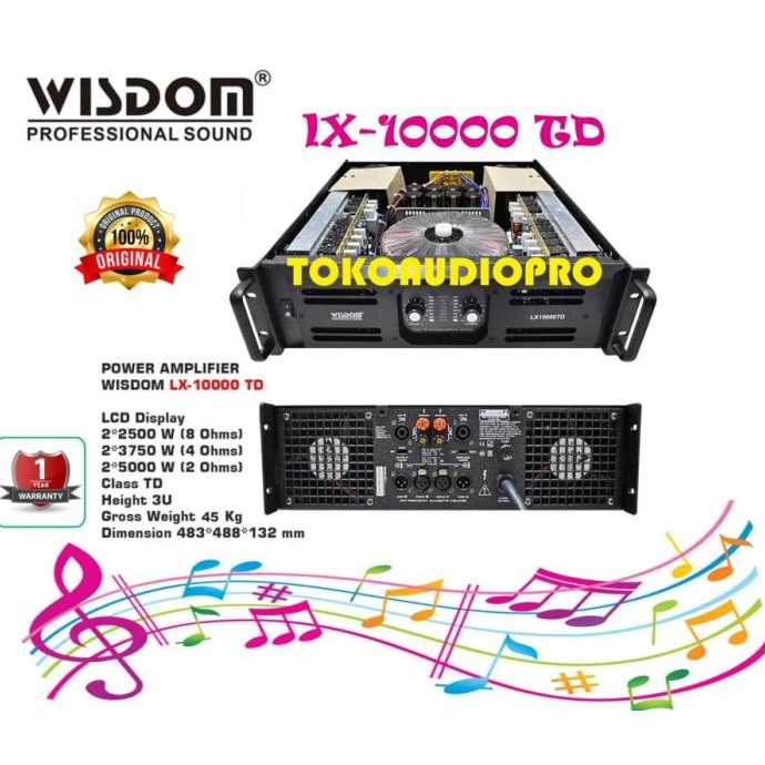 Power Wisdom Lx10000Td Professional Power Amplifier Td Class Lx-10000 #Original