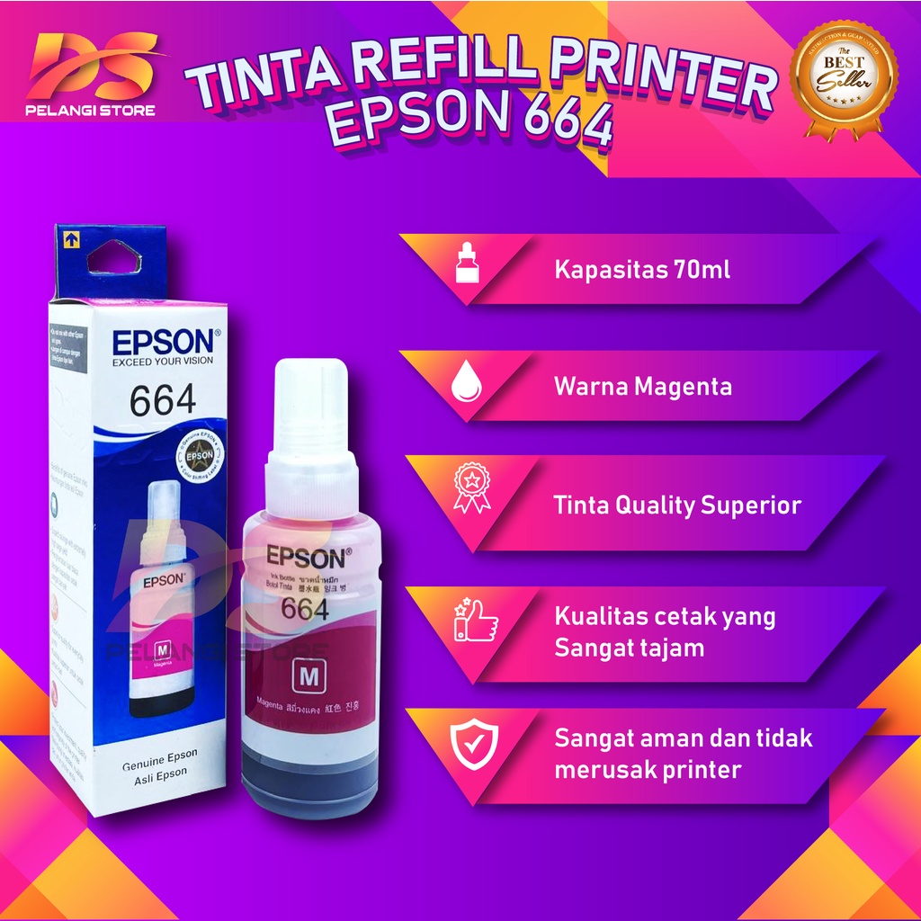 1 SET 4 PCS Tinta Epson 664 Premium Tinta Printer L100 L110 L111 L120 L130 L132 L200 L210 L211 L220 L222 L300 L301 L310 L350 L351 L355 L358 L360 L800 L805 L810 L850 L1300 L1800