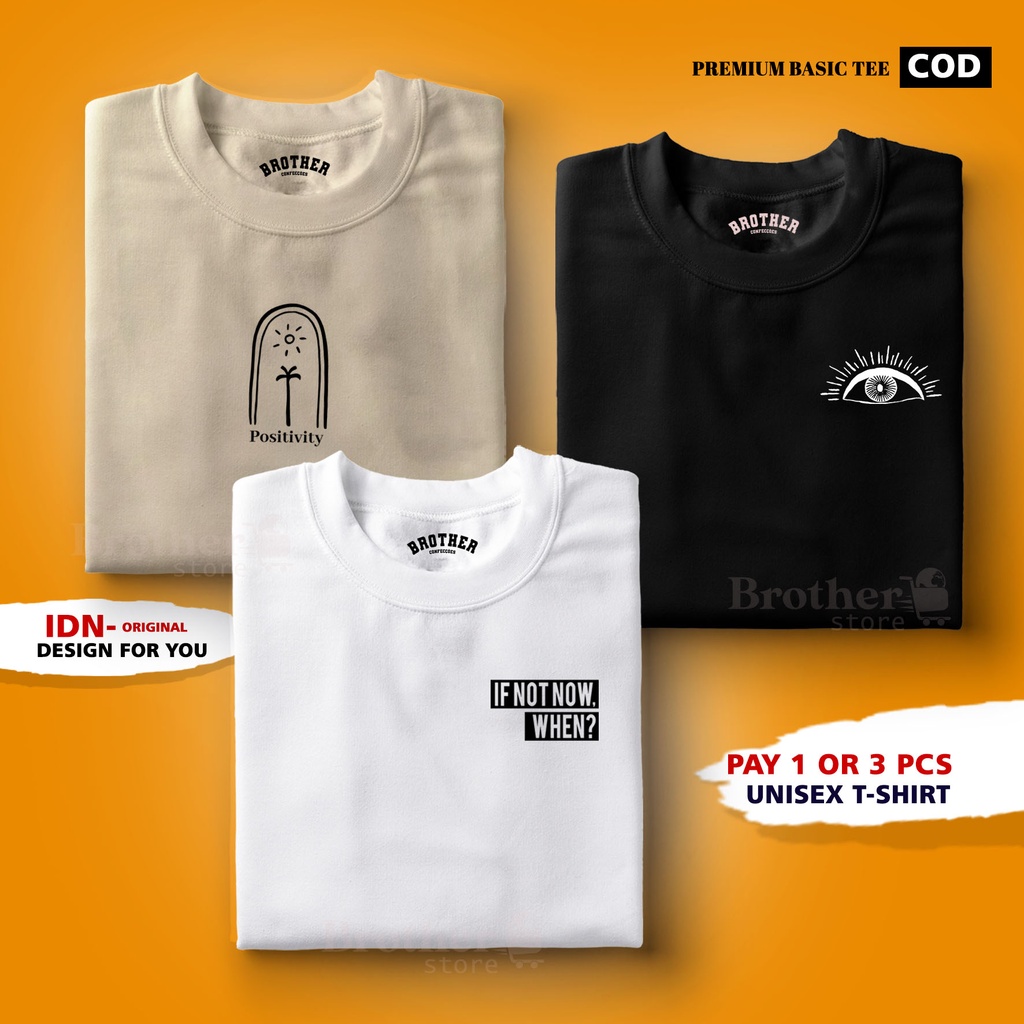 BUY 1 OR 3 PCS ( PROMO COD ) BROTHER STORE / Kaos Distro100% Catoon Combed 24s Tebal / ArticelPWE