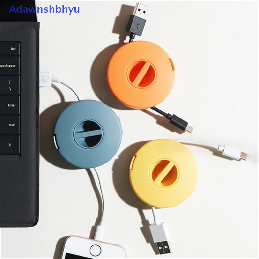 Adhyu Klip Kabel Kawat Bulat Mini Organizer Desktop Clips USB Line Cable Winder ID