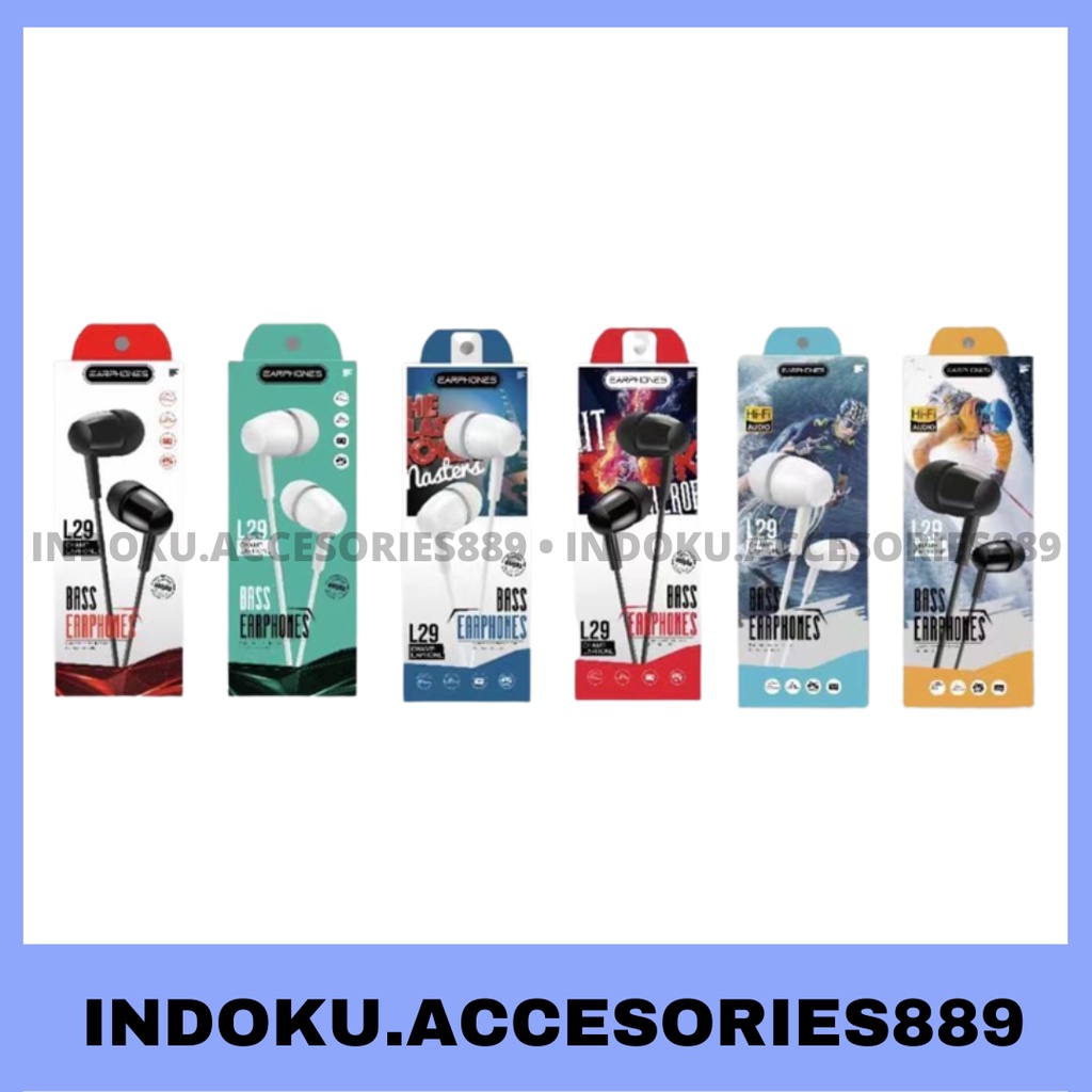 Headset Music L29 Audio hf Streo Earphone Super bass