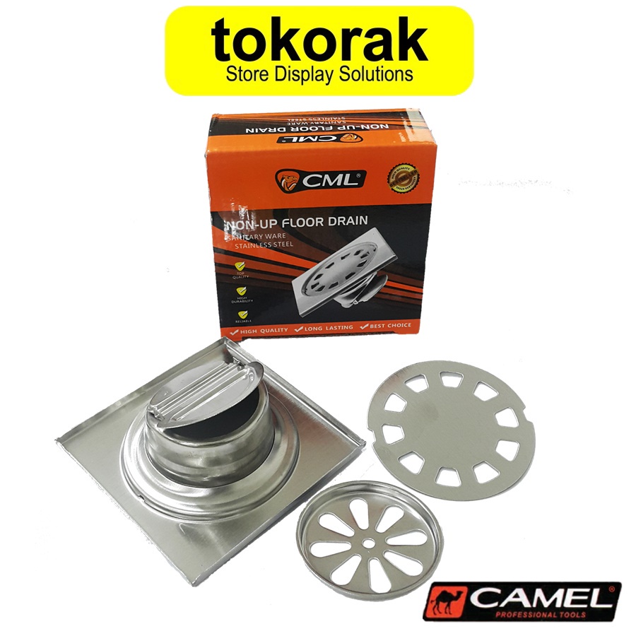 SARINGAN GOT ANTI KECOA CAMEL FLOOR DRAIN NON UP LUBANG AIR STAINLESS