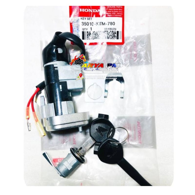 Set Kunci Kontak Motor (Key Set) Honda Supra X 125 FI & Lama 35010KTM780 Original Ahm