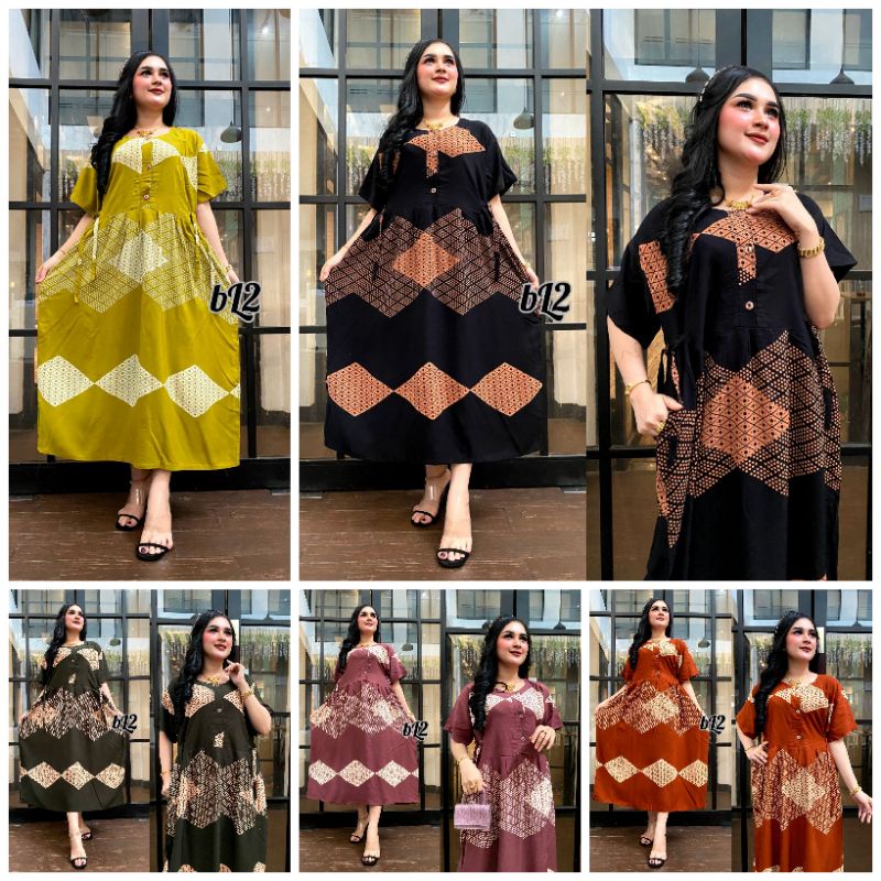 Daster Rayon Tebal Jumbo Busui Kekinian Dress Mecca