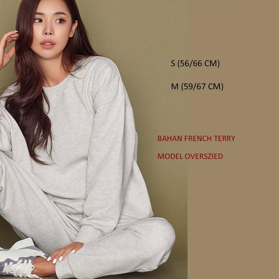Siap Kirim Sweater Wanita Lengan Panjang Oversize Terry (STL39 TERRY NY SWEATSHIRT)