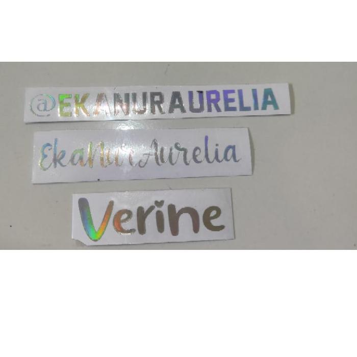 

៛ Stiker Custom Nama/hrga untuk 3pcs/stiker tempel motor/helm/bisa campur warna ㅺ