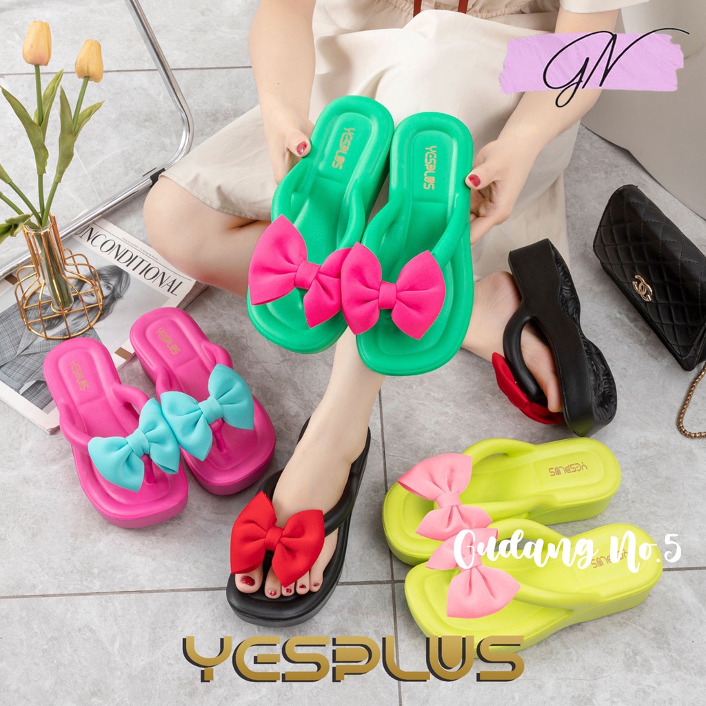 GN-8211-2 Sandal Jepit Jelly Anti Slip Sandal Wanita Korean Style Import Yesplus Rubber