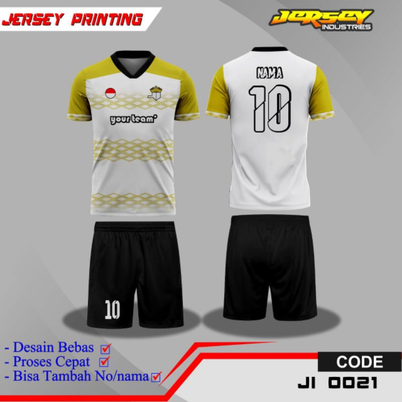 Baju Jersey Olahraga Sepak Bola Full Printing, Kaos Jersey Team Futsal, Bebas Custom Desain, Bisa Ta