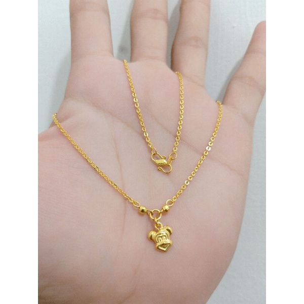 KALUNG ANAK LIONTIN PERAK 925 LAPIS MAS