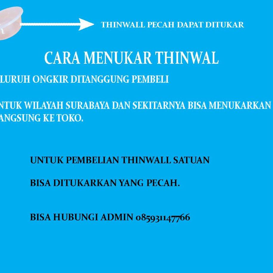 WOW BANGET Thinwall Otipack 350ML/ Kotak Makan/ Food Container OTK350 Isi 25PCS /otipack ♗ 851