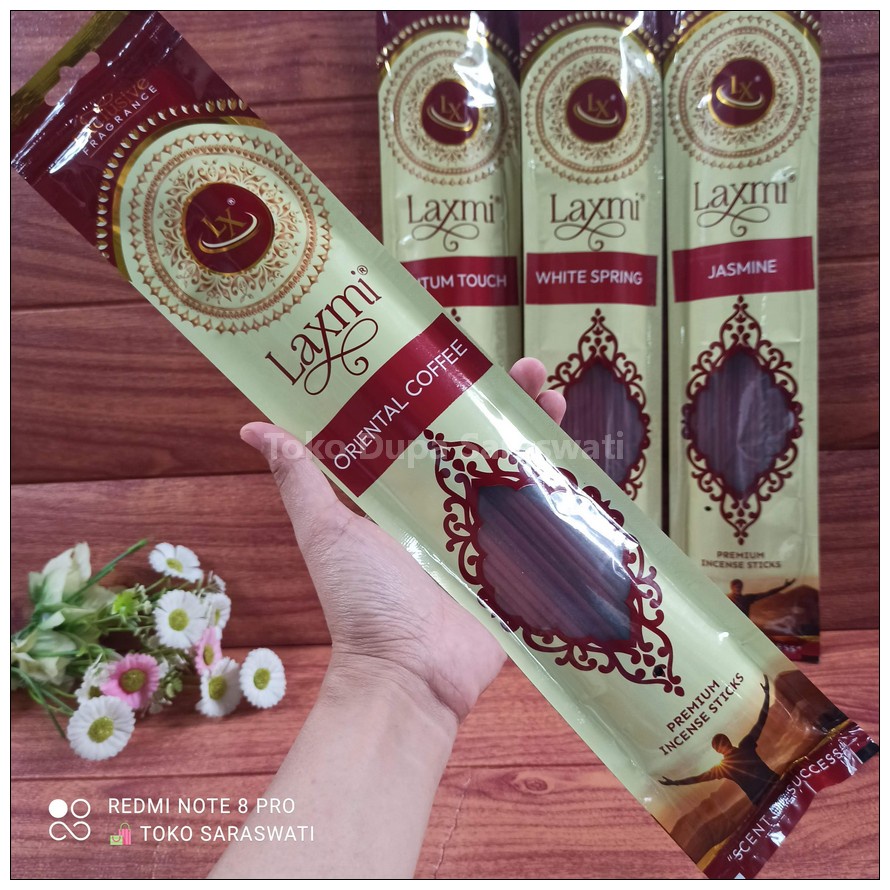 Hio Dupa Wangi Aromaterapi Laxmi Kopi Isi 50 Stik Merah Nyala 1.5 Jam Super Harum