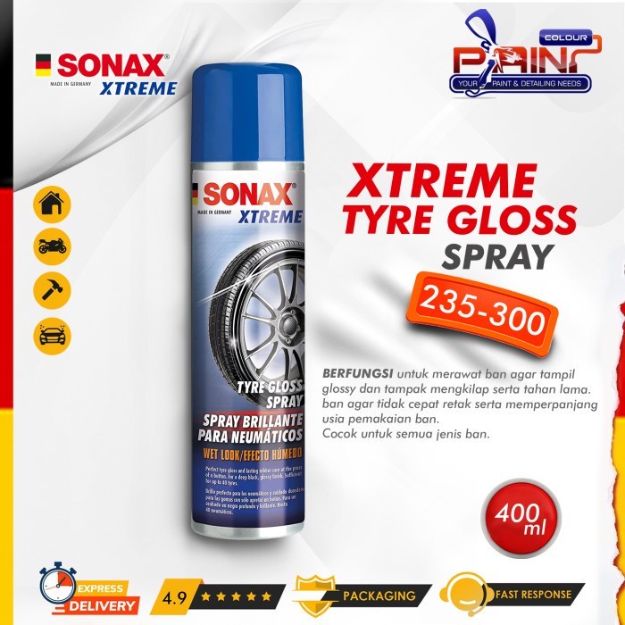 SONAX Xtreme TYRE GLOSS 235-300 SPRAY 400ml Semir Pengkilap Ban