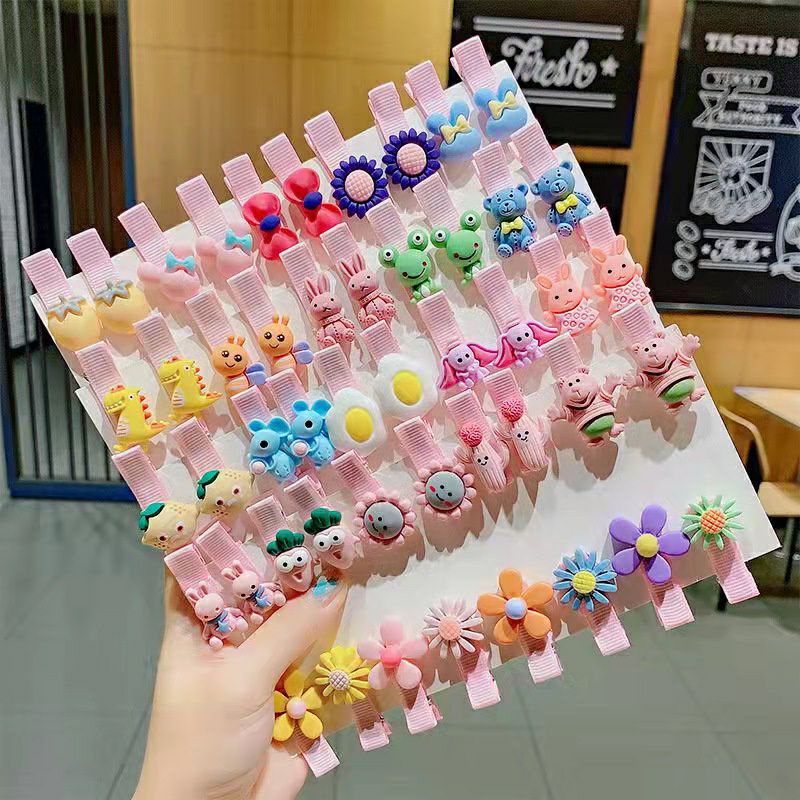 10 Pcs Jepit Rambut Anak Beraneka Motif Korea