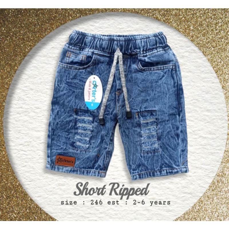 Jeans Anak Pendek Sobek 1-10  Tahun