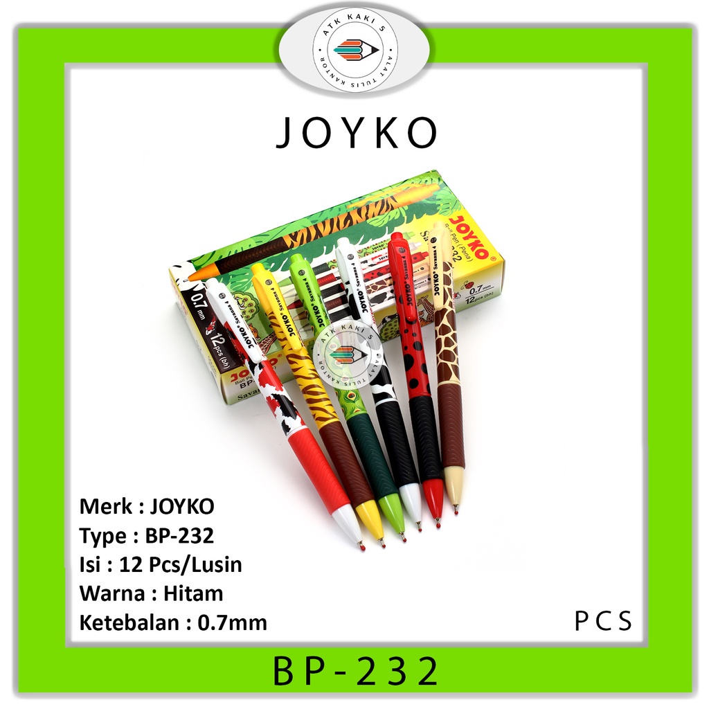 

JOYKO - Pulpen Savanna 4 BP-232 Hitam - Pcs