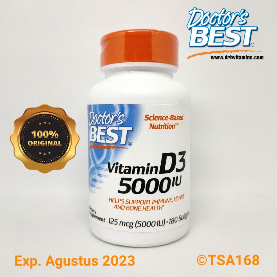 Doctor Best Vitamin D3 5000 IU 125 mcg 180 softgels ORI